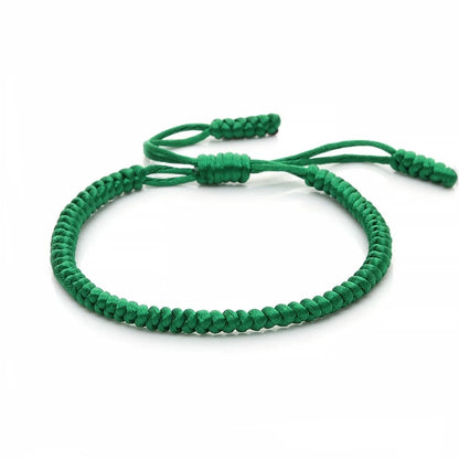 Multicolor Rope Lucky knots Bracelets Women Men Charm Woven Handmade Bangles Braided Adjustable Size Buddhism Jewelry Pulseras - LEIDAI