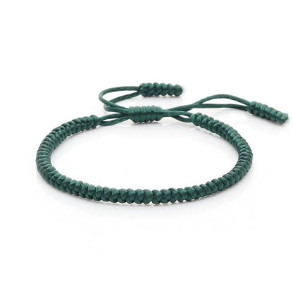 Multicolor Rope Lucky knots Bracelets Women Men Charm Woven Handmade Bangles Braided Adjustable Size Buddhism Jewelry Pulseras - LEIDAI