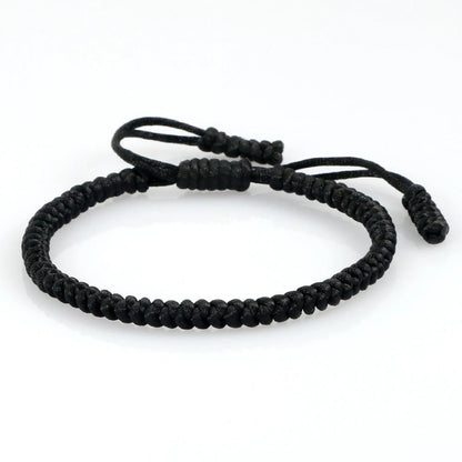 Multicolor Rope Lucky knots Bracelets Women Men Charm Woven Handmade Bangles Braided Adjustable Size Buddhism Jewelry Pulseras - LEIDAI