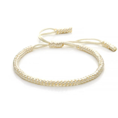 Multicolor Rope Lucky knots Bracelets Women Men Charm Woven Handmade Bangles Braided Adjustable Size Buddhism Jewelry Pulseras - LEIDAI