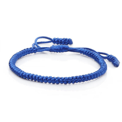 Multicolor Rope Lucky knots Bracelets Women Men Charm Woven Handmade Bangles Braided Adjustable Size Buddhism Jewelry Pulseras - LEIDAI