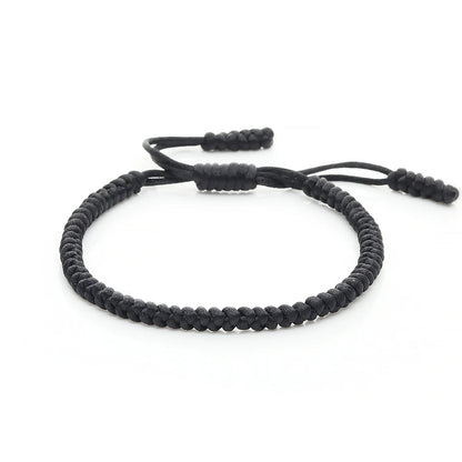 Multicolor Rope Lucky knots Bracelets Women Men Charm Woven Handmade Bangles Braided Adjustable Size Buddhism Jewelry Pulseras - LEIDAI
