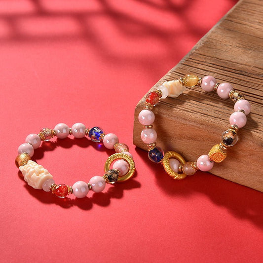 Natural Crystal Nine - Tailed Fox Bracelet: Attracts Love & Romance | Bless Jade - LEIDAI