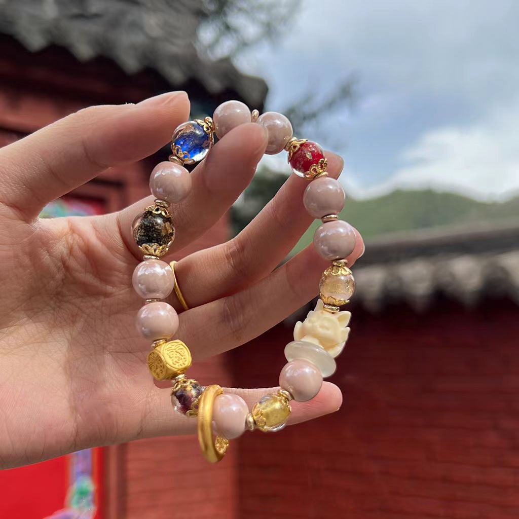Natural Crystal Nine - Tailed Fox Bracelet: Attracts Love & Romance | Bless Jade - LEIDAI