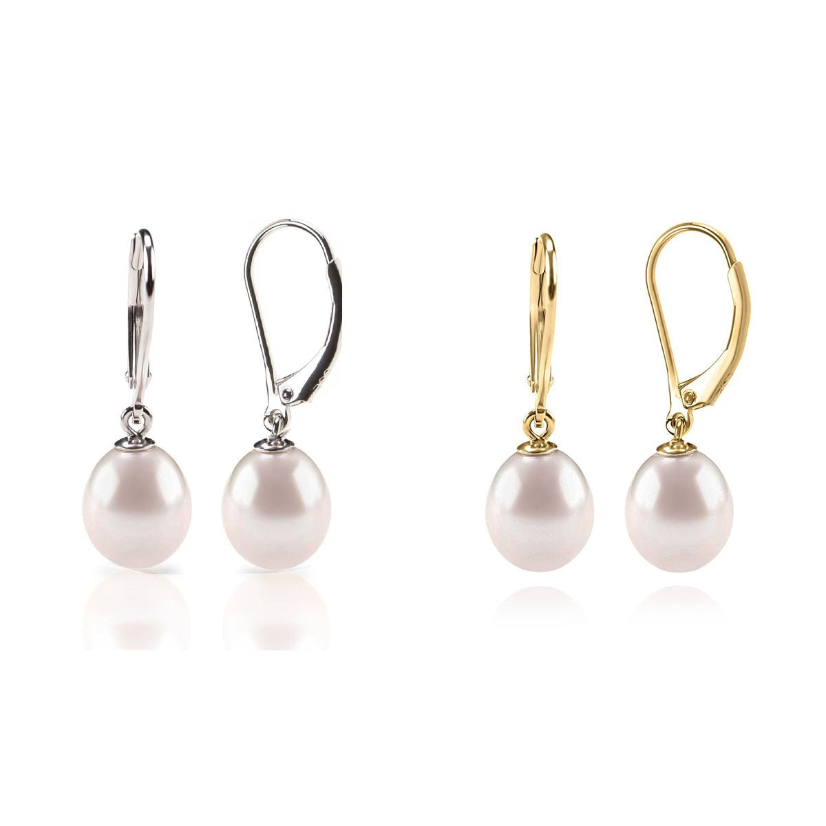 Natural freshwater baroque shaped irregular pearl earrings simple versatile earrings - LEIDAI