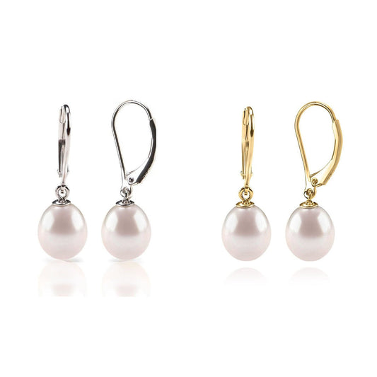 Natural freshwater baroque shaped irregular pearl earrings simple versatile earrings - LEIDAI
