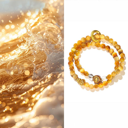 Natural Golden Rutilated Quartz Bracelet for Women | Bless Jade - LEIDAI