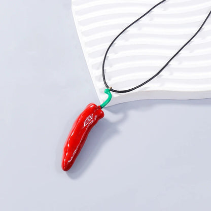 Pepper Pendant Rope Chains Necklace for Women Boho Style Fashion Holiday Party Jewelry Gifts - LEIDAI