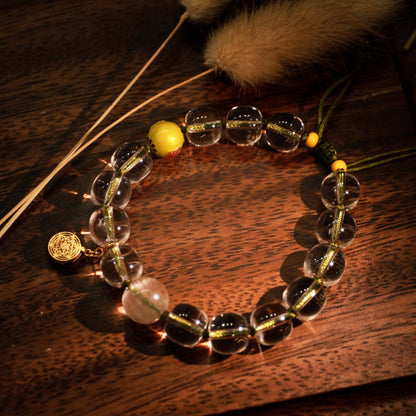 Pure energy white crystal silver bracelet| Bless Jade - LEIDAI