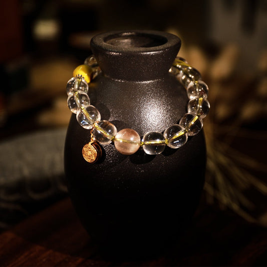 Pure energy white crystal silver bracelet| Bless Jade - LEIDAI