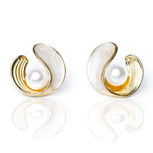 Retro pearl earrings 925 silver needle niche design earrings, high - end feel earrings for women in 2024, new trend - LEIDAI