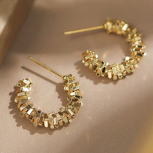 s925 silver needle earrings gold baby's breath earrings for women summer 2023 new trendy niche design earrings advanced - LEIDAI