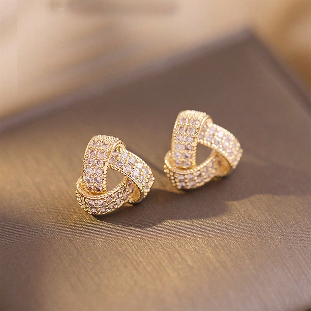 s925 silver needle full diamond triangular stud earrings, fashionable and versatile earrings, niche design, light luxury and simple earrings - LEIDAI