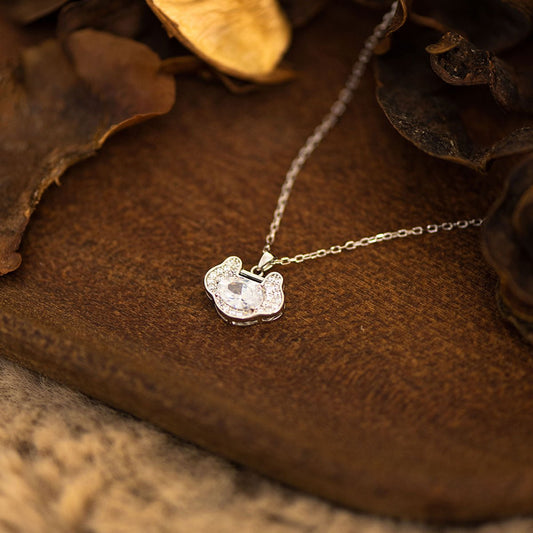 Safety Lock Necklace S925 Sterling Silver Light Luxury Niche Gift - LEIDAI
