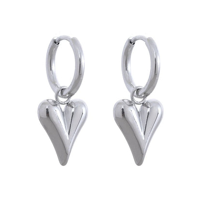 Temperament Heart Pendant Chain Necklace for Women Stainless Steel Stylish Choker 18 K Jewelry Waterproof Party Gift - LEIDAI