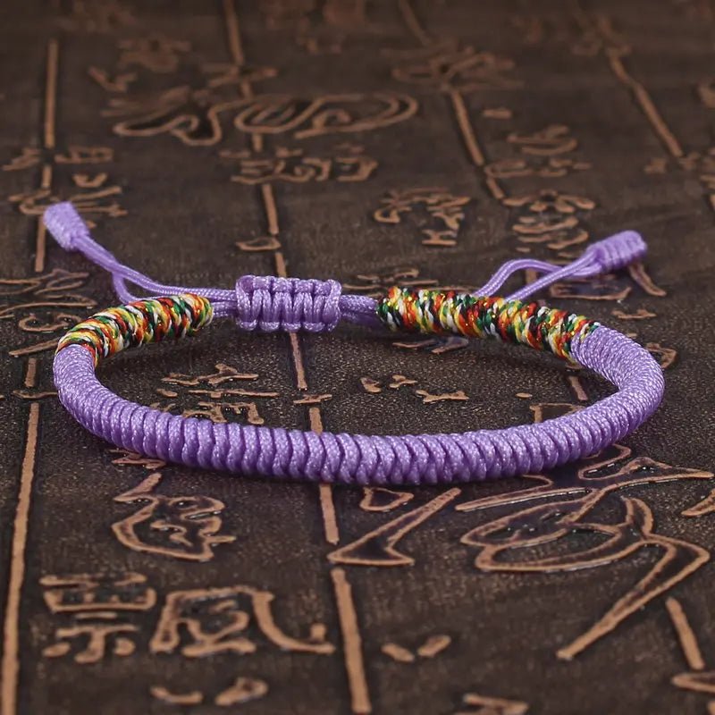 Tibetan Buddhist Lucky Bracelet Unisex Braid Red Thread Rope Adjustable King Kong Knot Bracelets for Womern Men Bangles Jewelry - LEIDAI