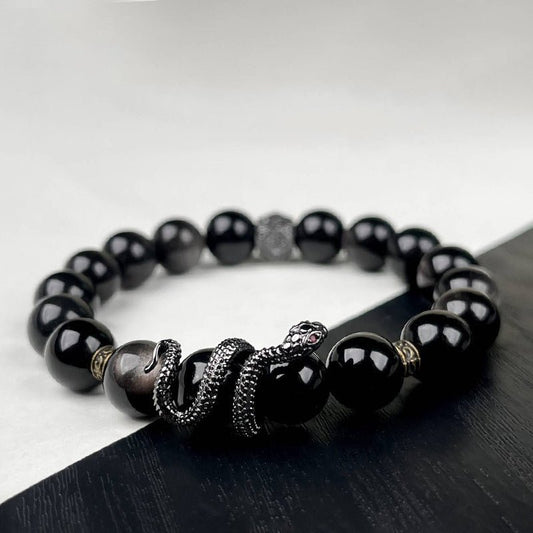 Unisex Obsidian Bracelet | Bless Jade - LEIDAI