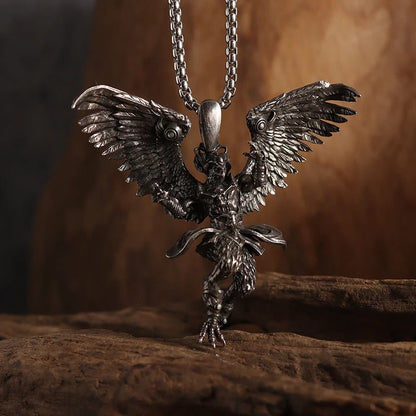 Vintage Gothic Cross Skull Pendant Necklace for Men Fashion Party Trend Punk Jewelry Halloween Gifts - LEIDAI