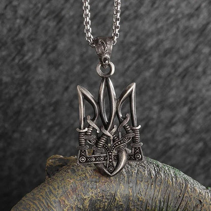 Vintage Gothic Cross Skull Pendant Necklace for Men Fashion Party Trend Punk Jewelry Halloween Gifts - LEIDAI
