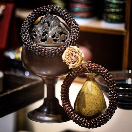 Wealth Energy Purple Golden Rat Lotus Bracelet| Bless Jade - LEIDAI