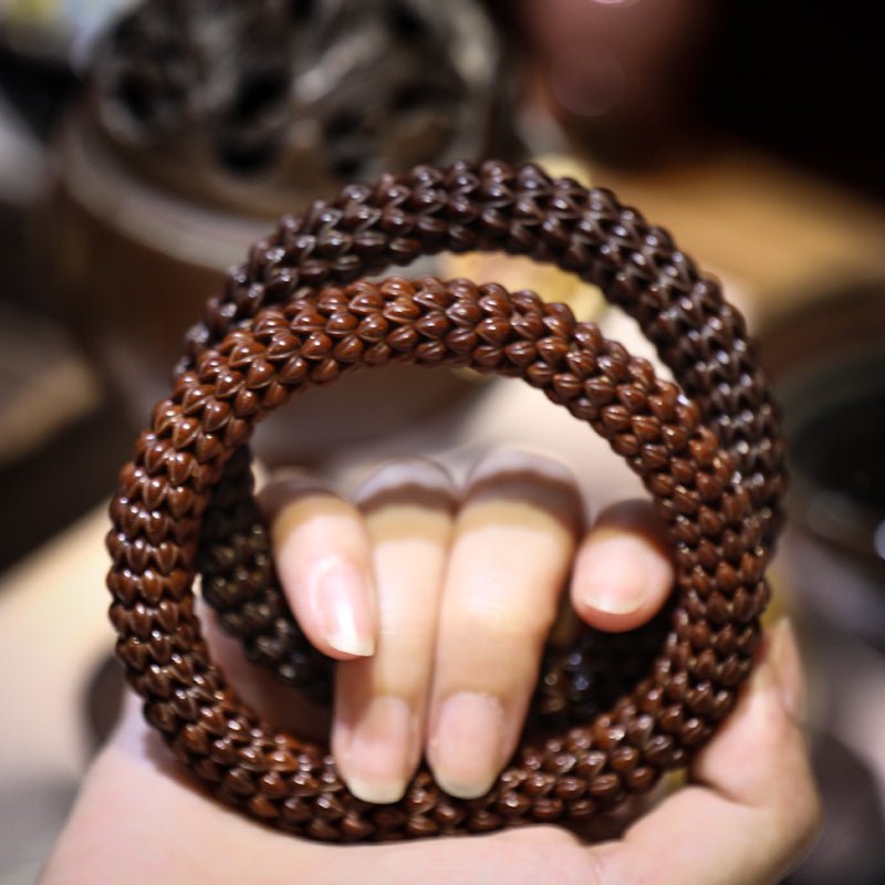 Wealth Energy Purple Golden Rat Lotus Bracelet| Bless Jade - LEIDAI